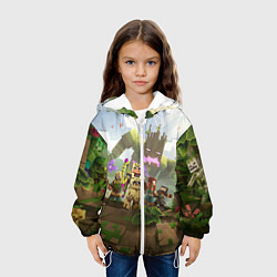 Куртка с капюшоном детская МАЙНКРАФТ ГЕРОИ ПРОТИВ ЗЛА, цвет: 3D-белый — фото 2