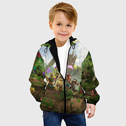 Куртка с капюшоном детская МАЙНКРАФТ ГЕРОИ ПРОТИВ ЗЛА, цвет: 3D-черный — фото 2