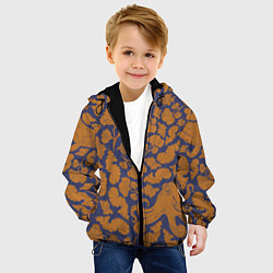Куртка с капюшоном детская Морская гуашь, цвет: 3D-черный — фото 2