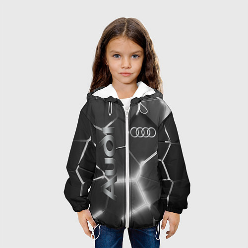 Детская куртка AUDI GREY 3D ПЛИТЫ / 3D-Белый – фото 3