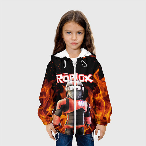 Детская куртка ROBLOX FIRE РОБЛОКС ОГОНЬ ПОЖАРНЫЙ / 3D-Белый – фото 3