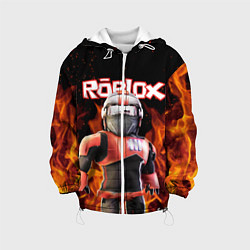 Куртка с капюшоном детская ROBLOX FIRE РОБЛОКС ОГОНЬ ПОЖАРНЫЙ, цвет: 3D-белый