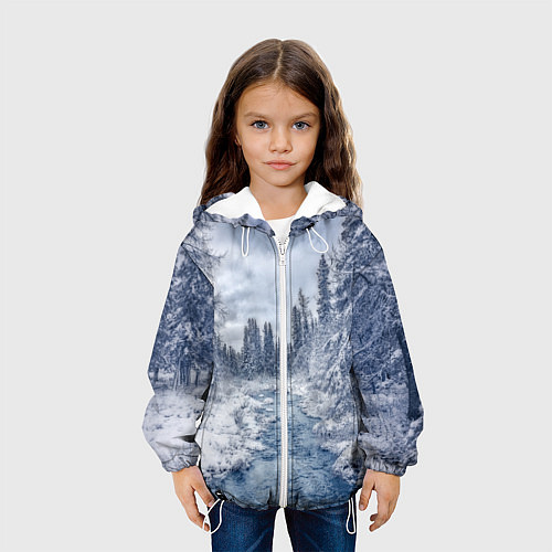 Детская куртка СНЕЖНЫЙ ПЕЙЗАЖ / 3D-Белый – фото 3