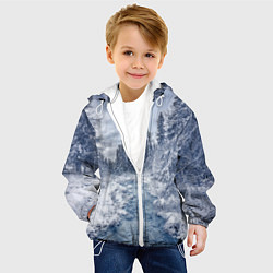 Куртка с капюшоном детская СНЕЖНЫЙ ПЕЙЗАЖ, цвет: 3D-белый — фото 2
