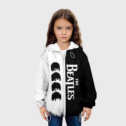 Детская куртка The Beatles черно - белый партер / 3D-Белый – фото 3