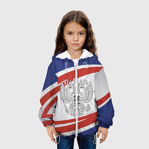 Детская куртка Герб России / 3D-Белый – фото 3