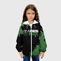 Куртка с капюшоном детская Линкин Парк в стиле Гранж Linkin Park, цвет: 3D-белый — фото 2
