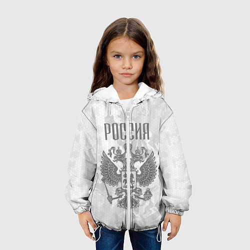Детская куртка Герб России / 3D-Белый – фото 3