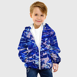 Куртка с капюшоном детская Абстрактный микс, цвет: 3D-белый — фото 2