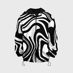 Детская куртка Черно-белые полосы Black and white stripes