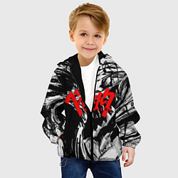 Куртка с капюшоном детская БЕРСЕРК РИСУНОК BERSERK, цвет: 3D-черный — фото 2