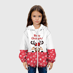 Куртка с капюшоном детская Оленёнок Merry Christmas, цвет: 3D-белый — фото 2