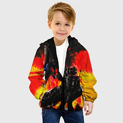 Куртка с капюшоном детская БЕРСЕРК ОГНЕННЫЙ BERSERK, цвет: 3D-черный — фото 2