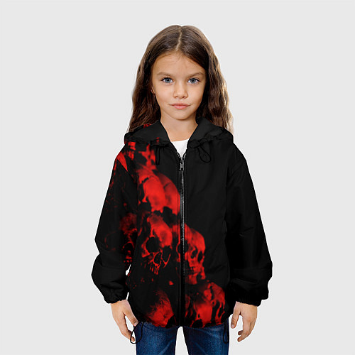 Детская куртка Черепа свалка / 3D-Черный – фото 3