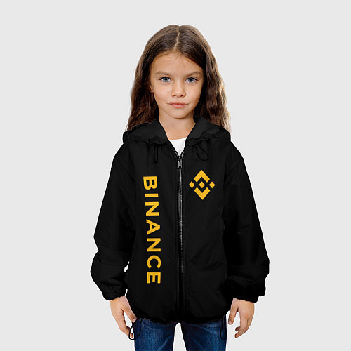 Детская куртка БИНАНС ЛОГО КАРБОН BINANCE LOGO / 3D-Черный – фото 3