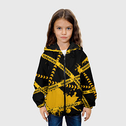 Куртка с капюшоном детская Лента DANGER, цвет: 3D-черный — фото 2