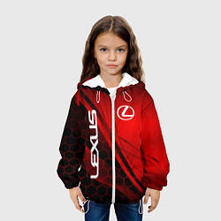 Куртка с капюшоном детская LEXUS RED GEOMETRY ЛЕКСУС, цвет: 3D-белый — фото 2