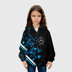 Куртка с капюшоном детская Mercedes AMG Осколки стекла, цвет: 3D-черный — фото 2