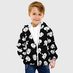 Куртка с капюшоном детская ПРИВИДЕНИЯ УЗОР HALLOWEEN, цвет: 3D-белый — фото 2