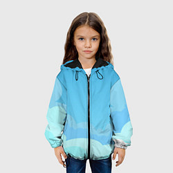 Куртка с капюшоном детская Небо после грозы, цвет: 3D-черный — фото 2