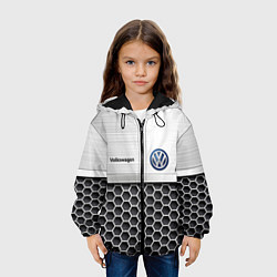 Куртка с капюшоном детская Volkswagen Стальная решетка, цвет: 3D-черный — фото 2