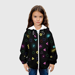 Куртка с капюшоном детская ИГРА В КАЛЬМАРА МИНИМАЛИЗМ, цвет: 3D-белый — фото 2