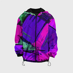 Куртка с капюшоном детская Фиолетово!, цвет: 3D-черный