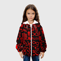 Куртка с капюшоном детская ТОКИЙСКИЕ МСТИТЕЛИ КРАСНЫЕ ТАТУ, цвет: 3D-белый — фото 2