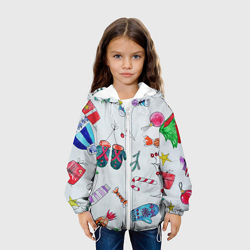 Детская куртка Шарики фонарики / 3D-Белый – фото 3