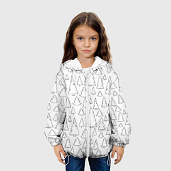 Куртка с капюшоном детская Простые елочки, цвет: 3D-белый — фото 2
