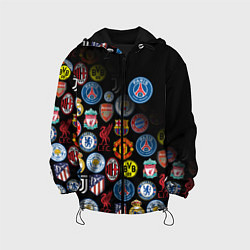 Куртка с капюшоном детская PSG LOGOBOMBING, цвет: 3D-черный