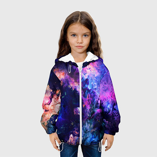 Детская куртка НЕОНОВЫЕ КОСМОС NEON SPACE / 3D-Белый – фото 3