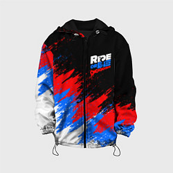 Куртка с капюшоном детская RIDE OR DIE RUSSIA EXTREME, цвет: 3D-черный