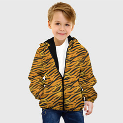 Куртка с капюшоном детская Тигровый Окрас Tiger, цвет: 3D-черный — фото 2