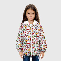 Куртка с капюшоном детская New Years Mood, цвет: 3D-белый — фото 2