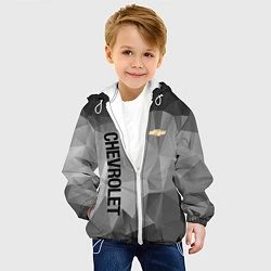 Куртка с капюшоном детская Chevrolet Geometry, цвет: 3D-белый — фото 2