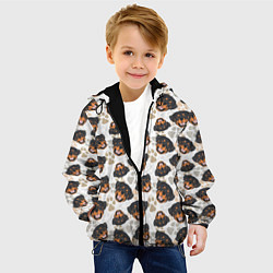 Куртка с капюшоном детская Собака Ротвейлер Rottweiler, цвет: 3D-черный — фото 2