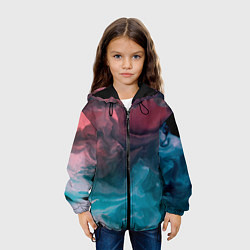 Куртка с капюшоном детская Туманная вода, цвет: 3D-черный — фото 2