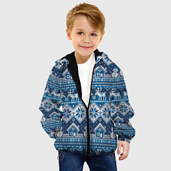 Куртка с капюшоном детская Christmas Pattern, цвет: 3D-черный — фото 2