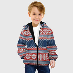 Куртка с капюшоном детская Knitted Pattern, цвет: 3D-черный — фото 2
