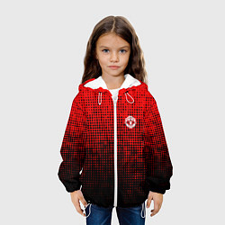 Куртка с капюшоном детская MU red-black, цвет: 3D-белый — фото 2