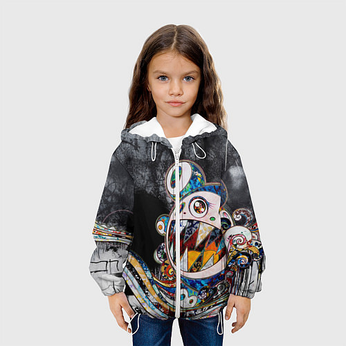Детская куртка Стрит-арт Такаси Мураками / 3D-Белый – фото 3