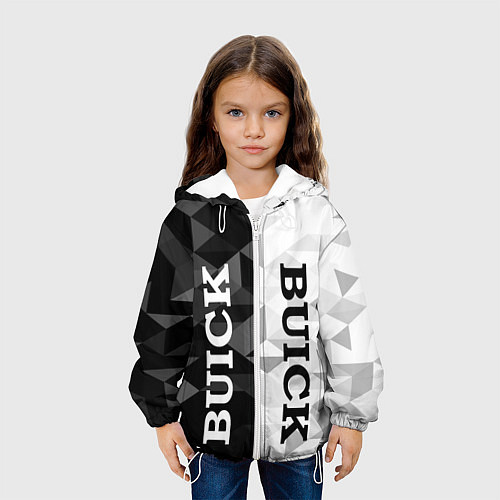 Детская куртка Buick Black And White / 3D-Белый – фото 3