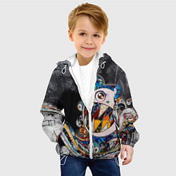 Куртка с капюшоном детская Монстр мышь, цвет: 3D-белый — фото 2