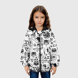 Куртка с капюшоном детская THE WITCHER LOGOBOMBING ЧЁРНО БЕЛЫЙ ВЕДЬМАК ПАТТЕР, цвет: 3D-черный — фото 2