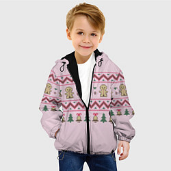 Куртка с капюшоном детская Новогодний узор от John Art, цвет: 3D-черный — фото 2