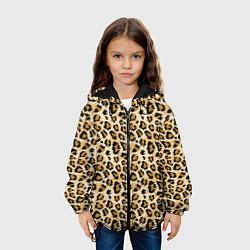 Куртка с капюшоном детская Пятна Дикого Леопарда, цвет: 3D-черный — фото 2