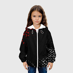 Куртка с капюшоном детская КРАСНО БЕЛЫЕ РУНЫ, цвет: 3D-белый — фото 2