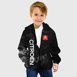 Куртка с капюшоном детская Citroen Ситроен текстура, цвет: 3D-черный — фото 2
