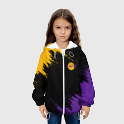 Куртка с капюшоном детская LAKERS БРЫЗГИ КРАСОК, цвет: 3D-белый — фото 2